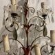 Florentine Tole Crystal Sconces Set of 2 1950’s