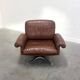 Set cognac leather De Sede DS31 lounge chairs, 1970s