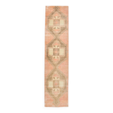 Wool Vintgae Runner Rug, Mid-Century Textile Runner Rug, 86x367 Cm