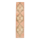 Wool Vintgae Runner Rug, Mid-Century Textile Runner Rug, 86x367 Cm
