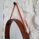 Round teak mirror Uno and Osten Kristiansson Luxus Vittsjö, Scandinavian