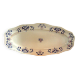 Large LONGCHAMPS oval serving dish with Rouen decor