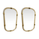 Classic Italian Gold Leaf Murano Glass Wall Mirror Duo – Torciglione Motif