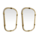 Classic Italian Gold Leaf Murano Glass Wall Mirror Duo – Torciglione Motif