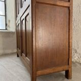 Gothic style carved oak cabinet | Belgium | 1900s