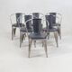 Industrial-Design Chairs (Set of 6) — Metal & Wood — Timeless Workshop Aest