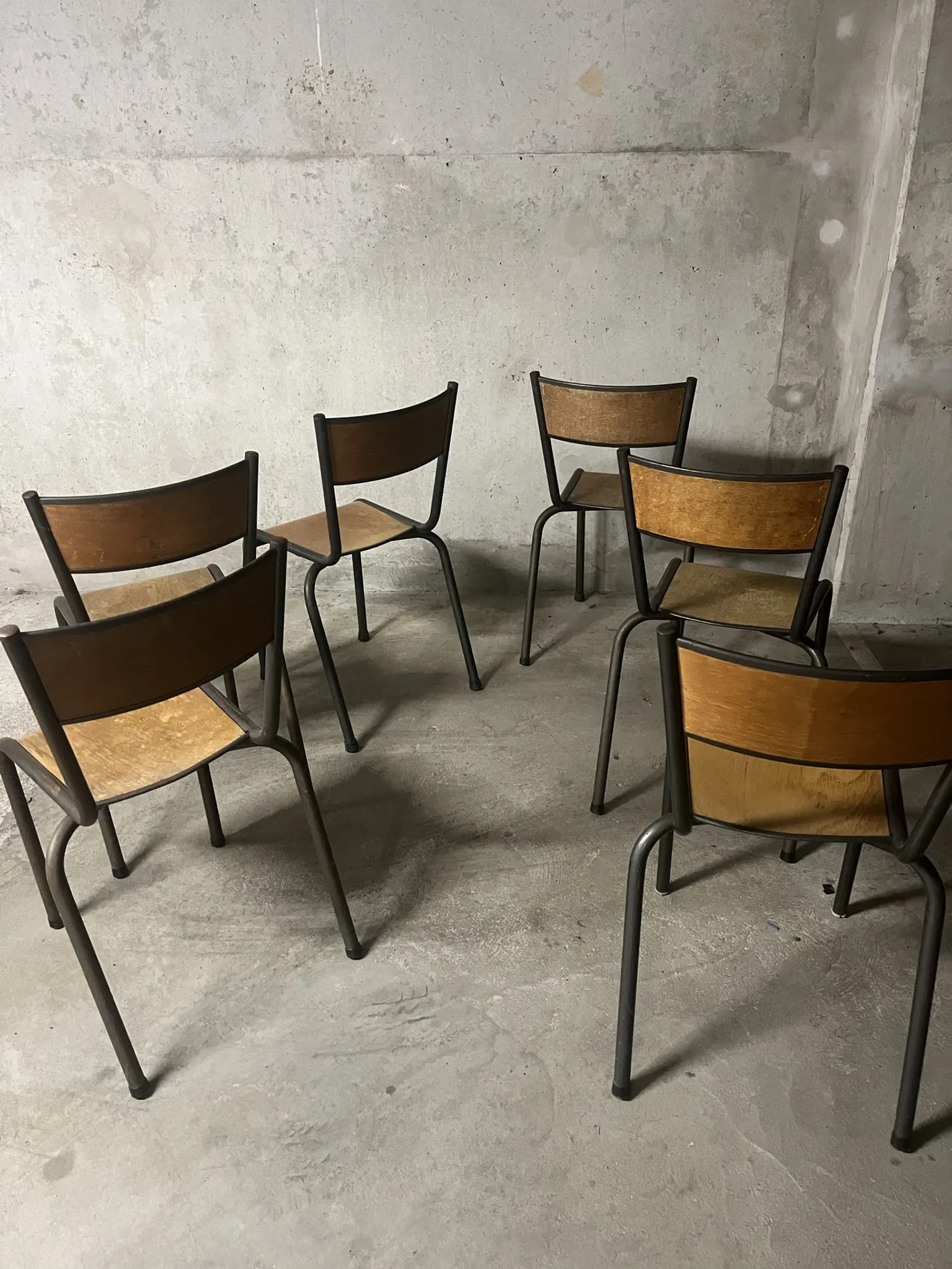Set of 6 school chairs