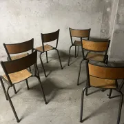 Set of 6 school chairs