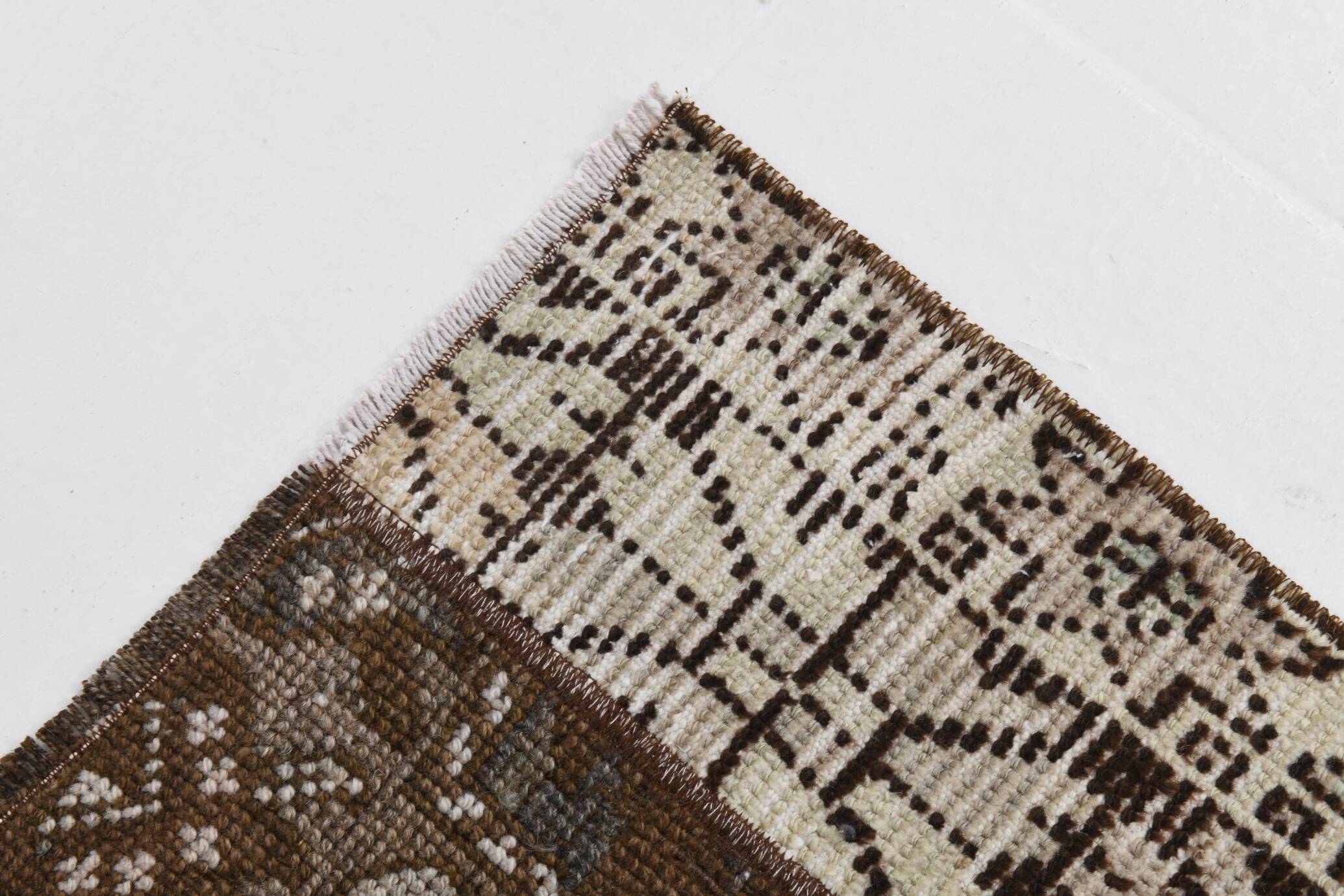 2x11 Brown & Orange Soft Vintage Runner Rug, 64x332Cm SK21437