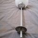 Suspension aluminum globe glass opaline modernist art deco