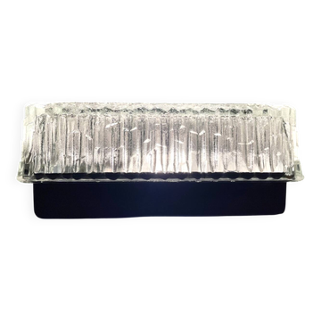 Plafonnier ou applique en verre rectangulaire encastré