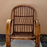 Audoux-Minnet rattan armchair 1950