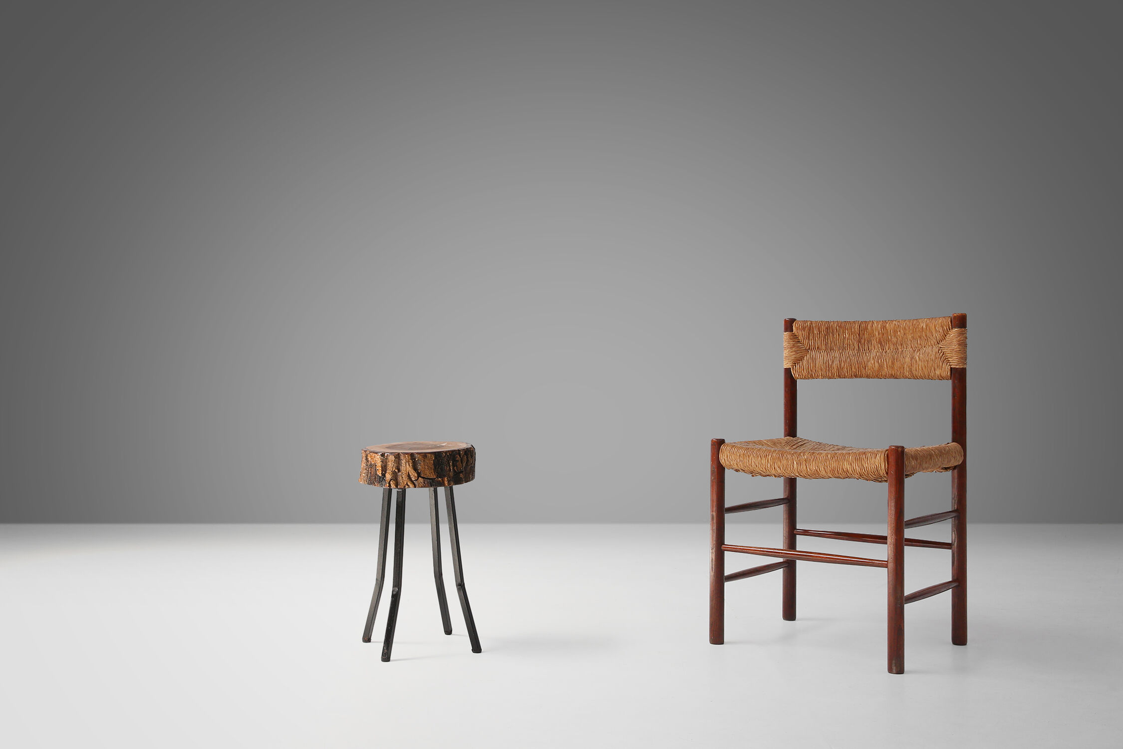 Solid tree trunk stool Ca.1940