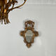 Miroir en bois doré style baroque Louis XIV, 39x67 cm