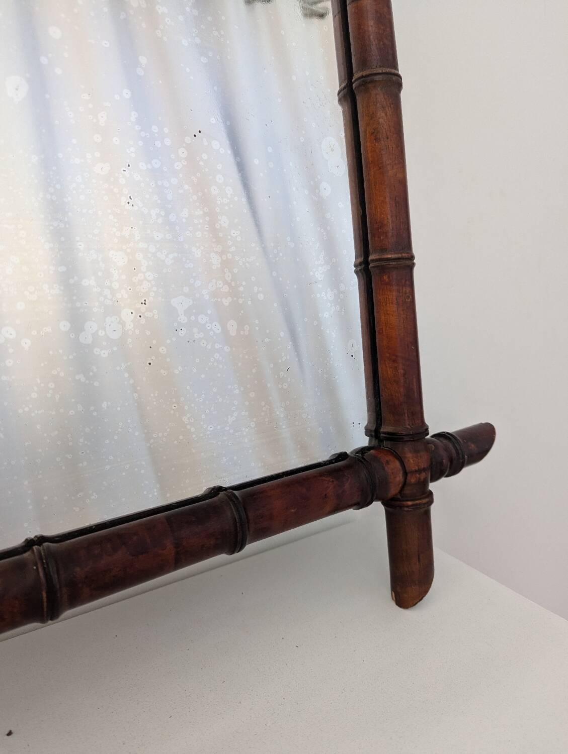 Antique bamboo mirror