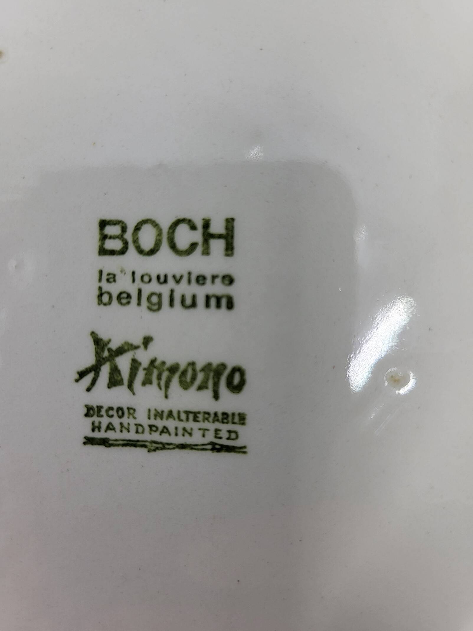 Boch la Louvière Kimono plate set Belgium 1970 (Set of 7)