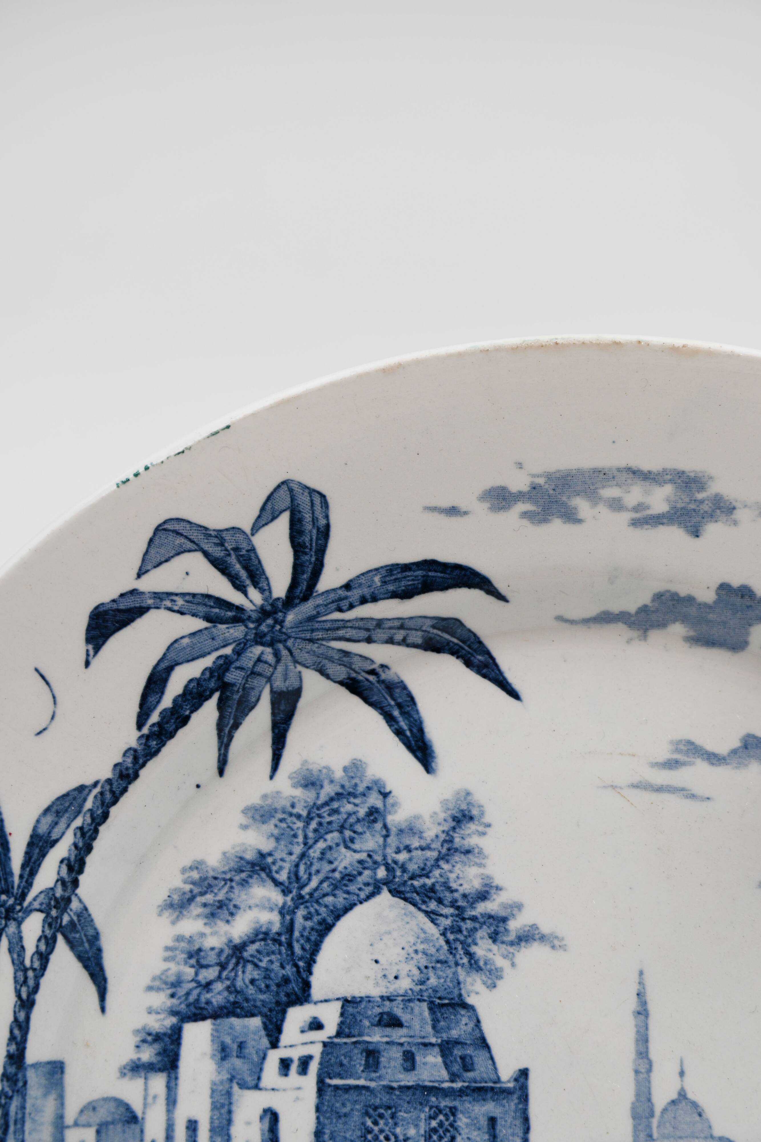 Gien plate seen from the Orient