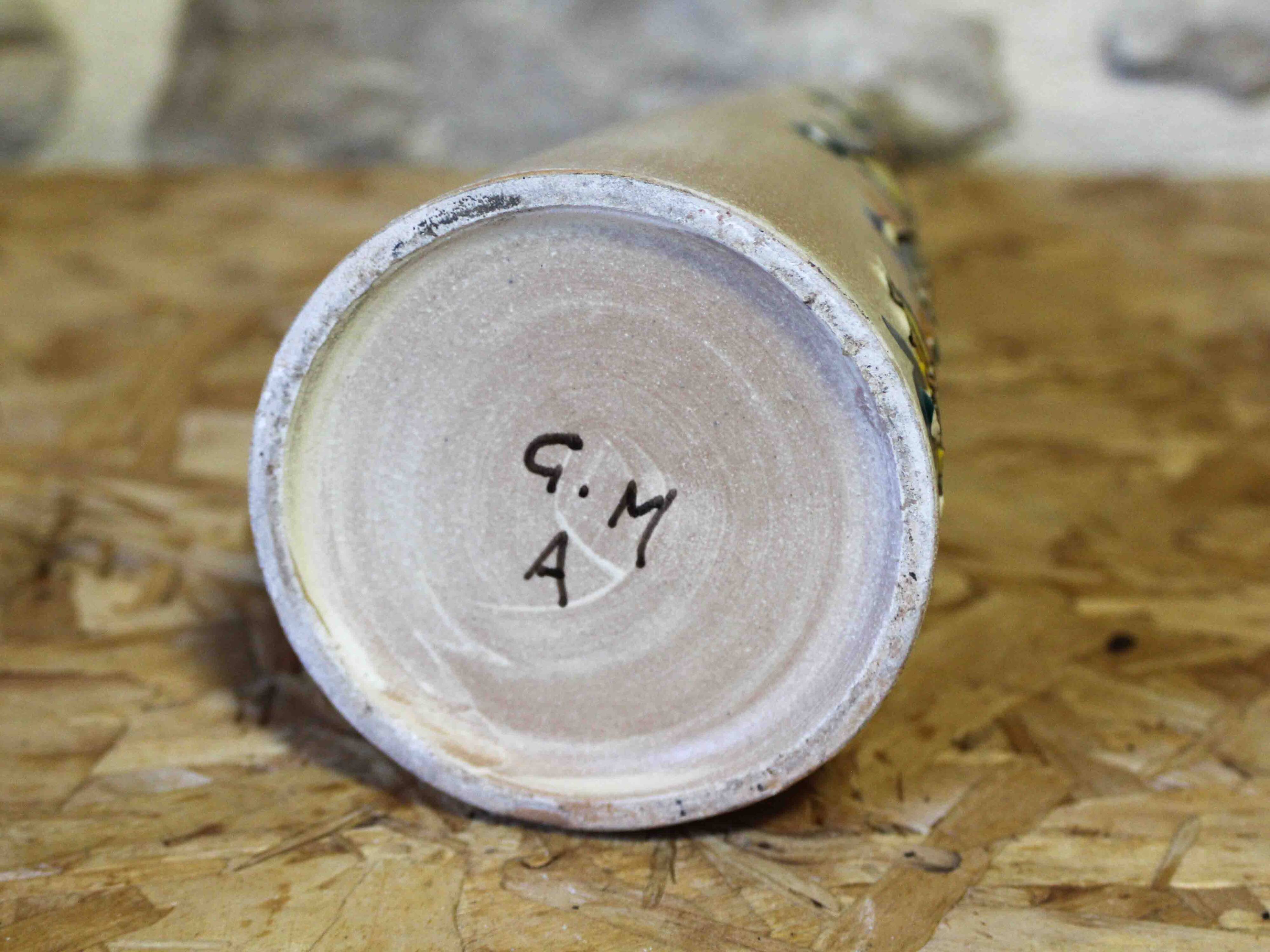 Giuseppe Mazzotti Albisola glazed ceramic soliflore vase