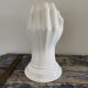 Vintage hand-shaped wall lamp in white ceramic