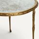 Maison Baguès coffee table in gilded bronze and aged mirror – 1950s