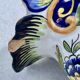 Antique vase, cornucopia in earthenware of courquin furmaintraux desvres
