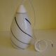 Corep pendant lamp, white opaline with spiral decoration - 70s