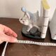 Old Pair of Bookends Porcelain White Girl Woman Equestrian Pig Art