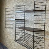 60s 70s oak string shelf module by Kajsa & Nils "Nisse" Strinning Sweden