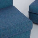 Chauffeuse Amanta tissu bleu - Mario Bellini