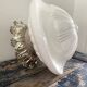 Art Deco ceiling lamp in white opaline