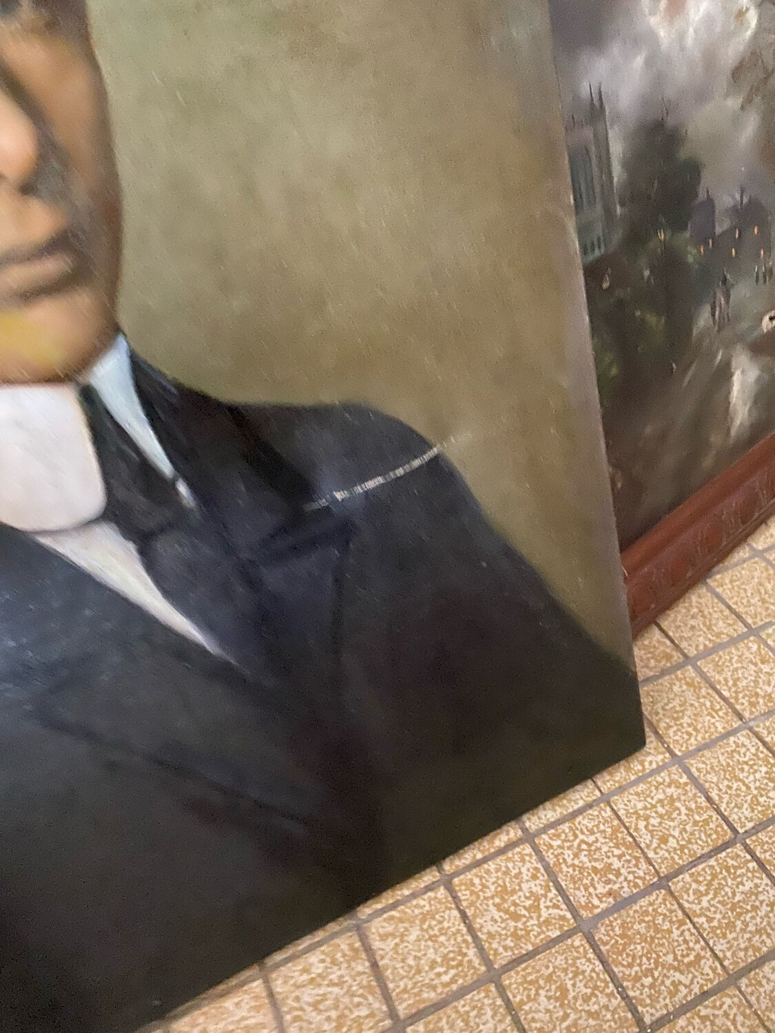 Portraits of young people oil on canvas signed 1914