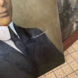 Portraits of young people oil on canvas signed 1914