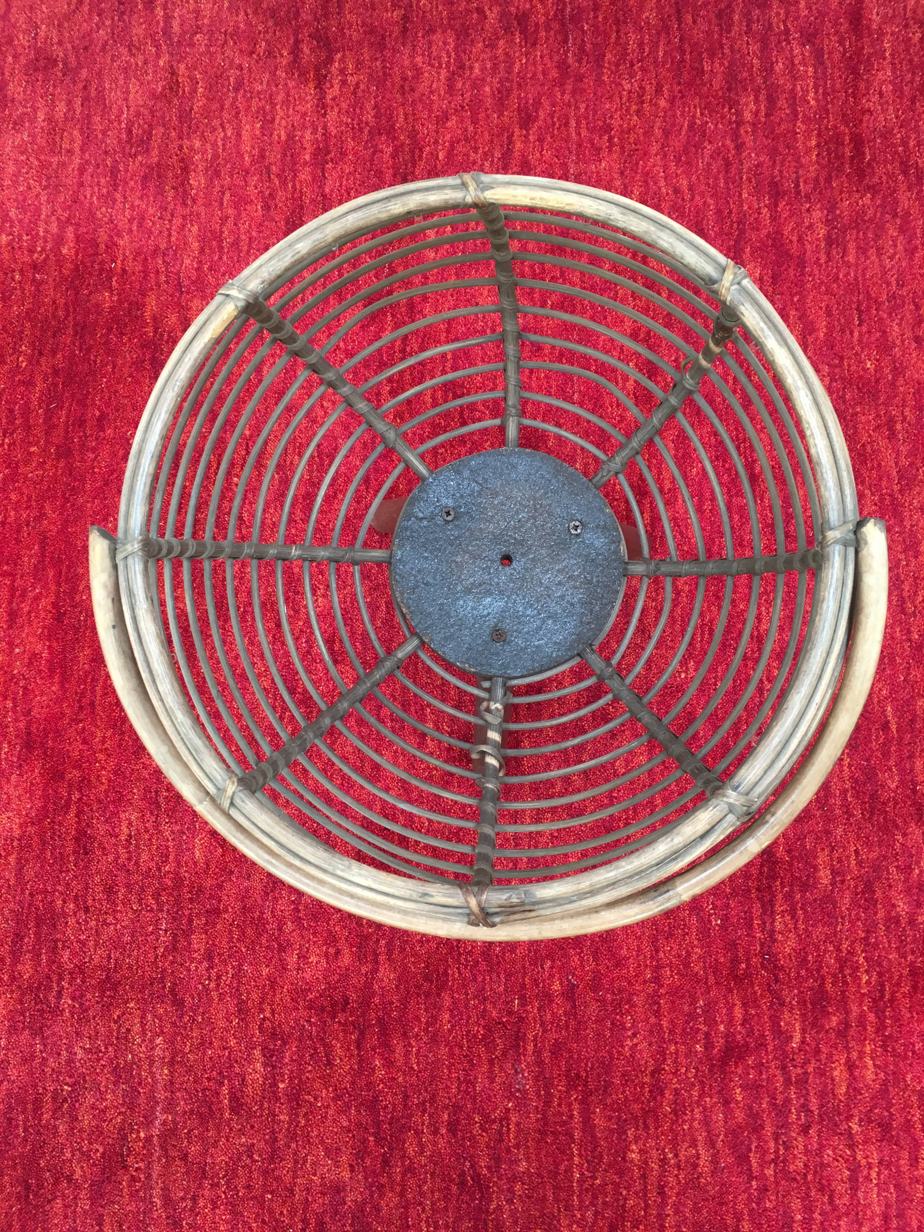 Vintage tripod sewing basket