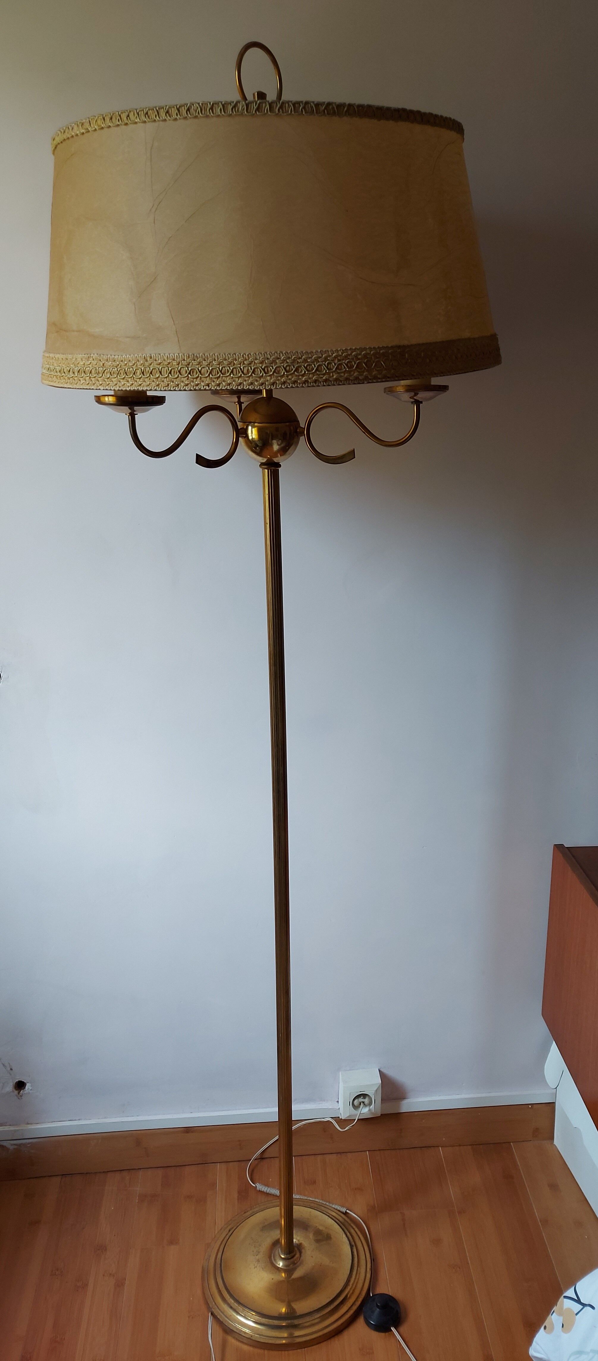 Vintage lamp lamp 3 brass lights