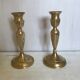 Pair of brass candle holders