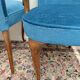 Pair of blue velvet armchairs