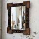 Tramp art mirror 1900 folk art France