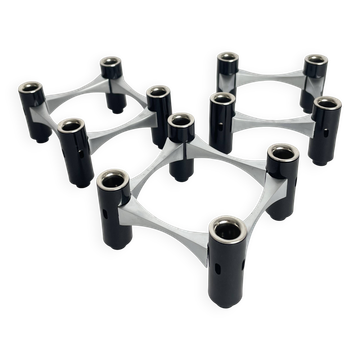 Vintage BMF Modular Candle Holder Black & Silver, Original Box + 12 candles