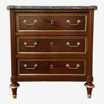 Chest of drawers mahogany style Louis XVI of the nineteenth century