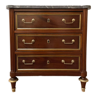 Chest of drawers mahogany style Louis XVI of the nineteenth century