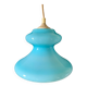 Suspension opaline bleu vintage