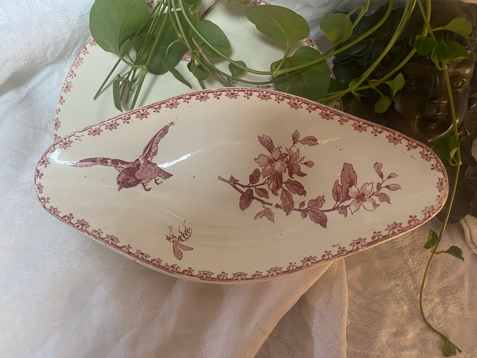 Ravier in ironstone, Favourite model from Sarreguemines.