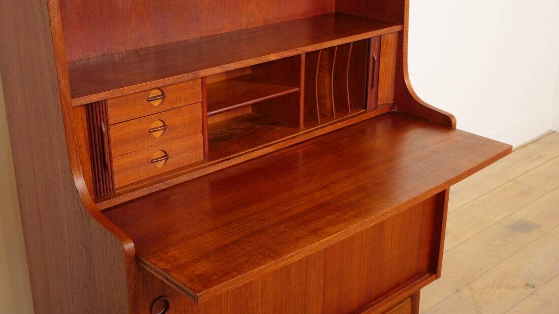 Vintage bookcase | Secretary | Teak | Johannes Sorth