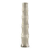 XL vintage glass vase from the 1980s, Italian design in the shape of bamboo.
