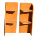 2 asymmetrical bedside tables in oak veneer