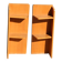 2 asymmetrical bedside tables in oak veneer