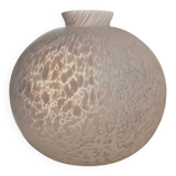 Vase boule moucheté rose