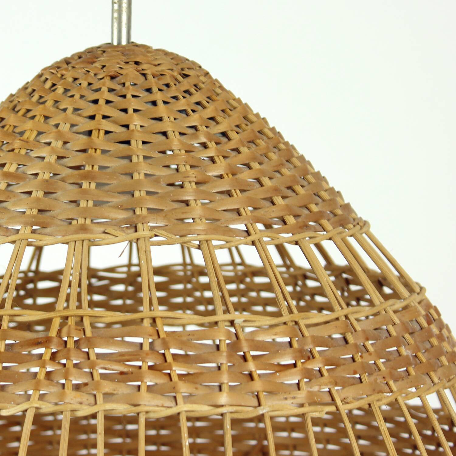 Vintage rattan ceiling light, Czechoslovakia 1960s
