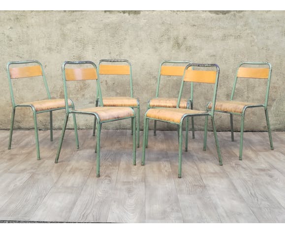 Set of 6 chairs school Stella