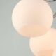 Vintage Italian Chrome and Opaline Chandelier, 1970s